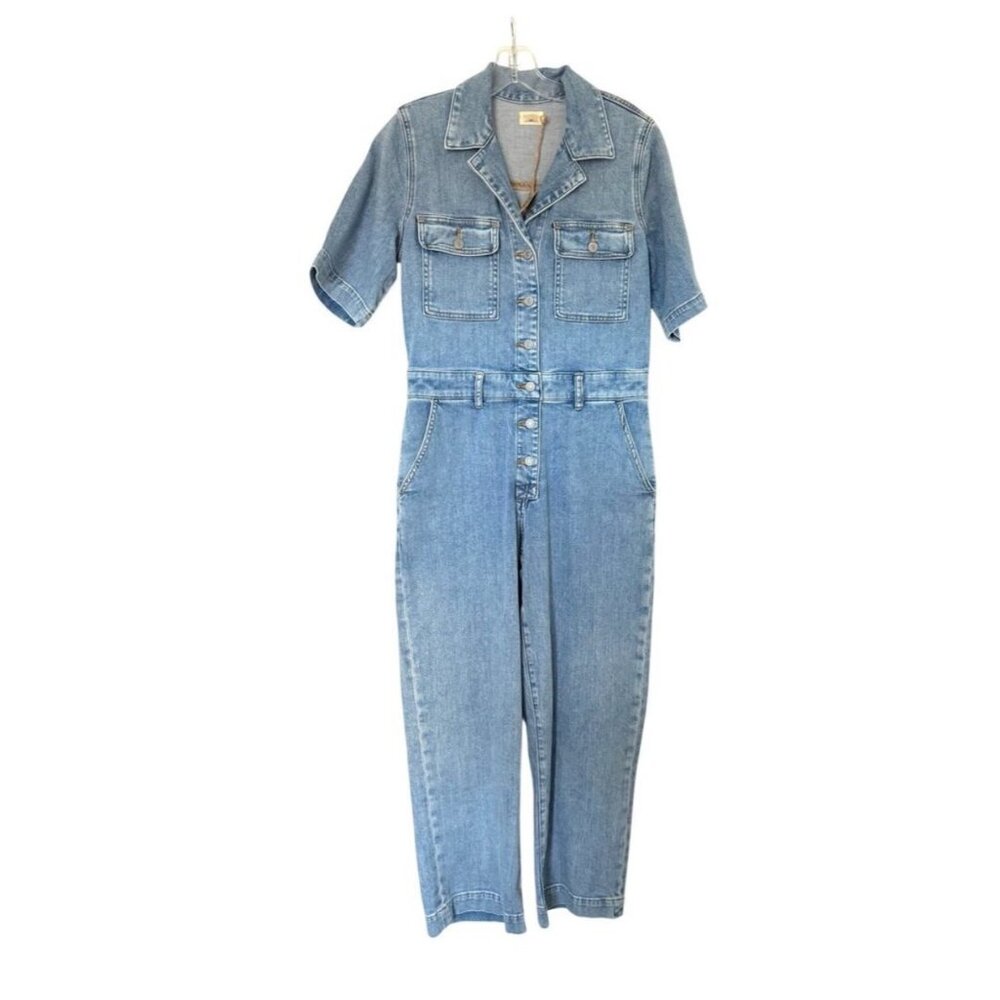 Faherty Light Blue Denim Jumpsuit